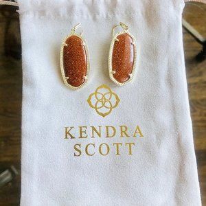 Kendra Scott Elle Gold Drop Earrings Goldstone
